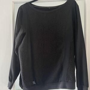 Dynamite Black Textured Top